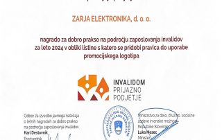 Nagrada za zaposlovanje 2025 - Invalidom prijazno podjetje